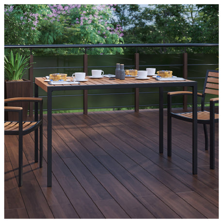 Flash Furniture XU-DG-UH3048-GG Outdoor Dining Table Includes (1) 30"W X 48"D X 29-1/2"H Table