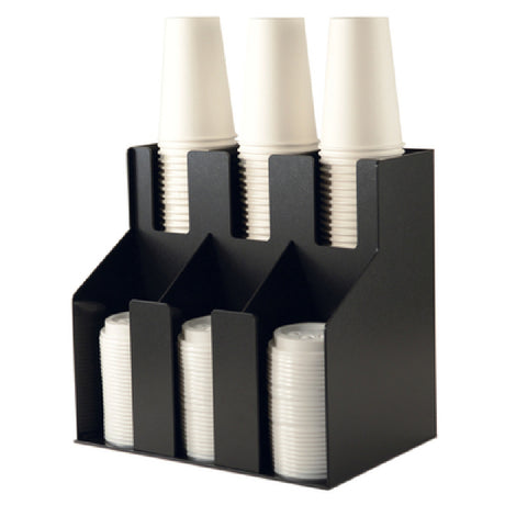 CAC China ACO2-3B Cup/Lid Organizer (2) Tier (3) Stack Accommodates Cups/lids Up To 4" Dia.