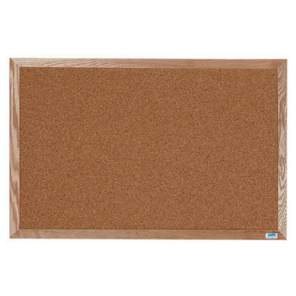 Aarco OB2436 Bulletin Board 36"W X 24"H Natural Pebble Grain Cork