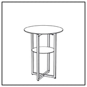 Bauscher Hepp VE-24026 - Venta® Foldable Table, With Shelf Base Made In Steel With Powder-coating