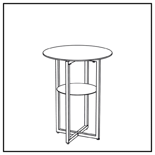 Bauscher Hepp VE-24026 - Venta® Foldable Table, With Shelf Base Made In Steel With Powder-coating
