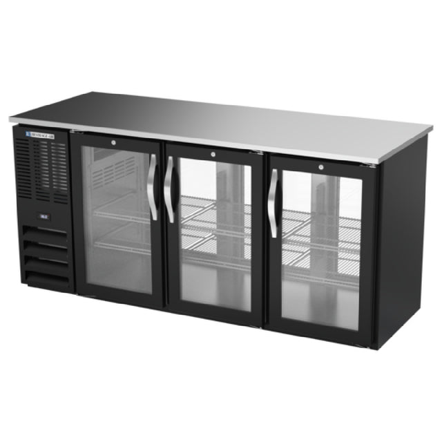 Beverage Air BBN72HC-FG-PT-B - Refrigerated Open Food Rated Back Bar Pass-Thru Storage Cabinet