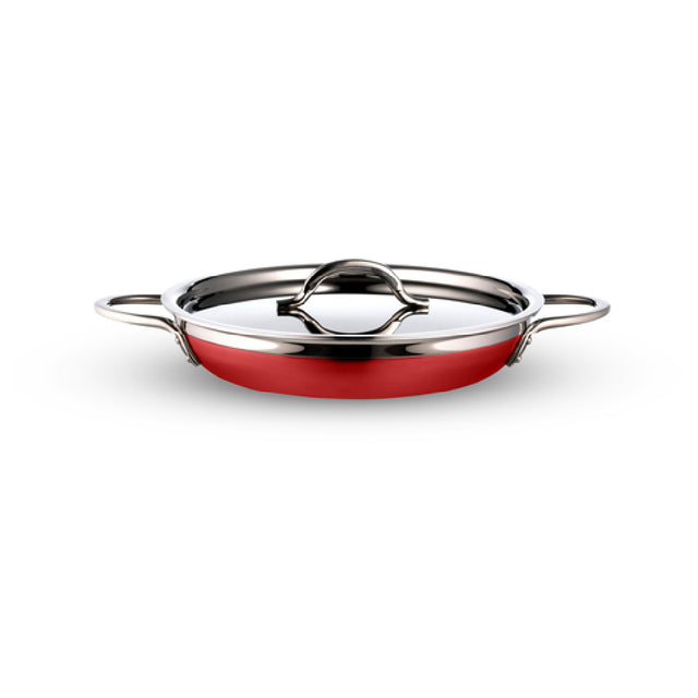 Bon Chef 71304-CF2-R Country French X Saute Pan/Skillet 1 Qt. 20 Oz. 10-1/8" Dia. X 1-7/8"H