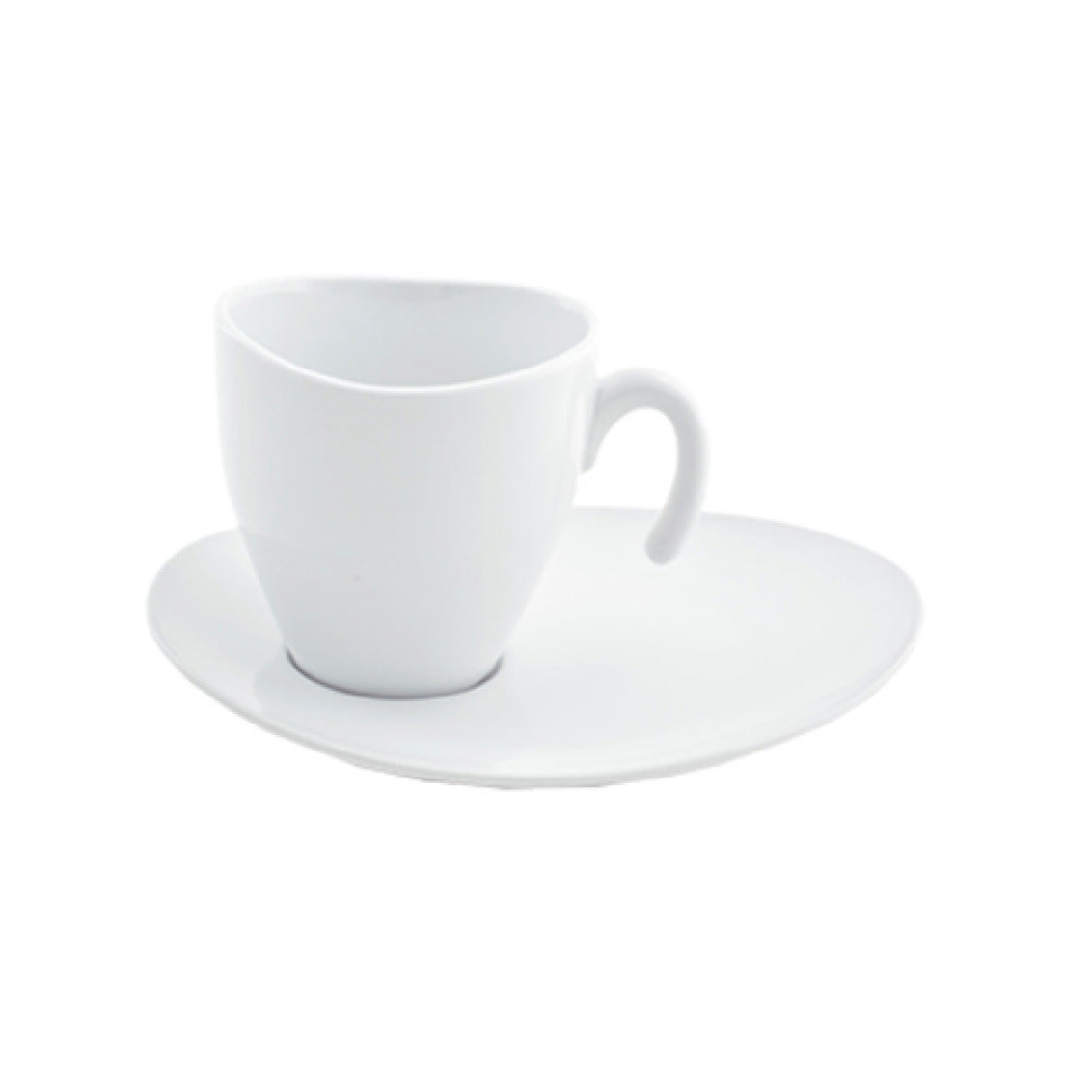 FOH DCS010WHP22 Ellipse™ Cup And Saucer Set 8 Oz. 3-1/4" Dia. X 3"H Cup
