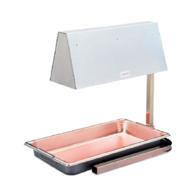 Vollrath 71500 Cayenne® Heat Lamp Model OHC-500 WHITE BULBS Stainless U-Shaped Base Accepts Full Size Pans