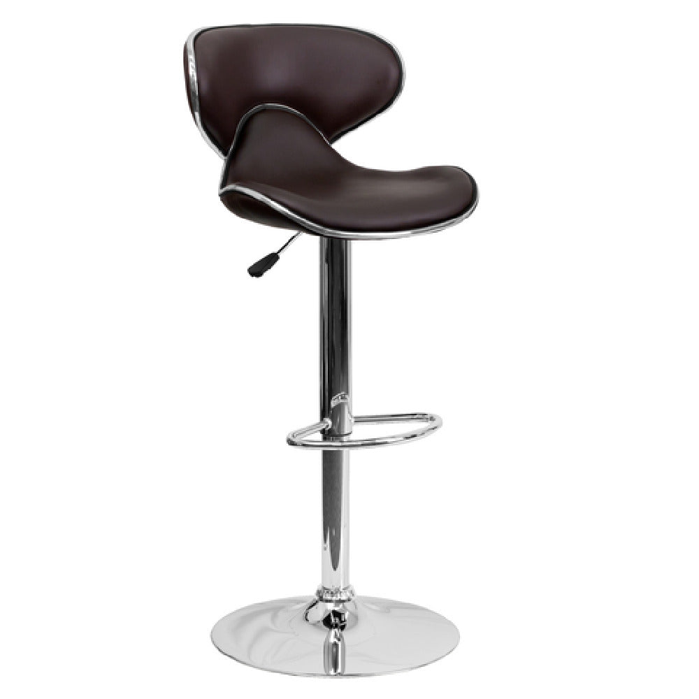 Flash Furniture DS-815-BRN-GG Swivel Bar Stool Adjustable Height Contemporary Style