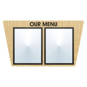 Hubert 95219 - Menu Board, 2-pocket, Wall-mount