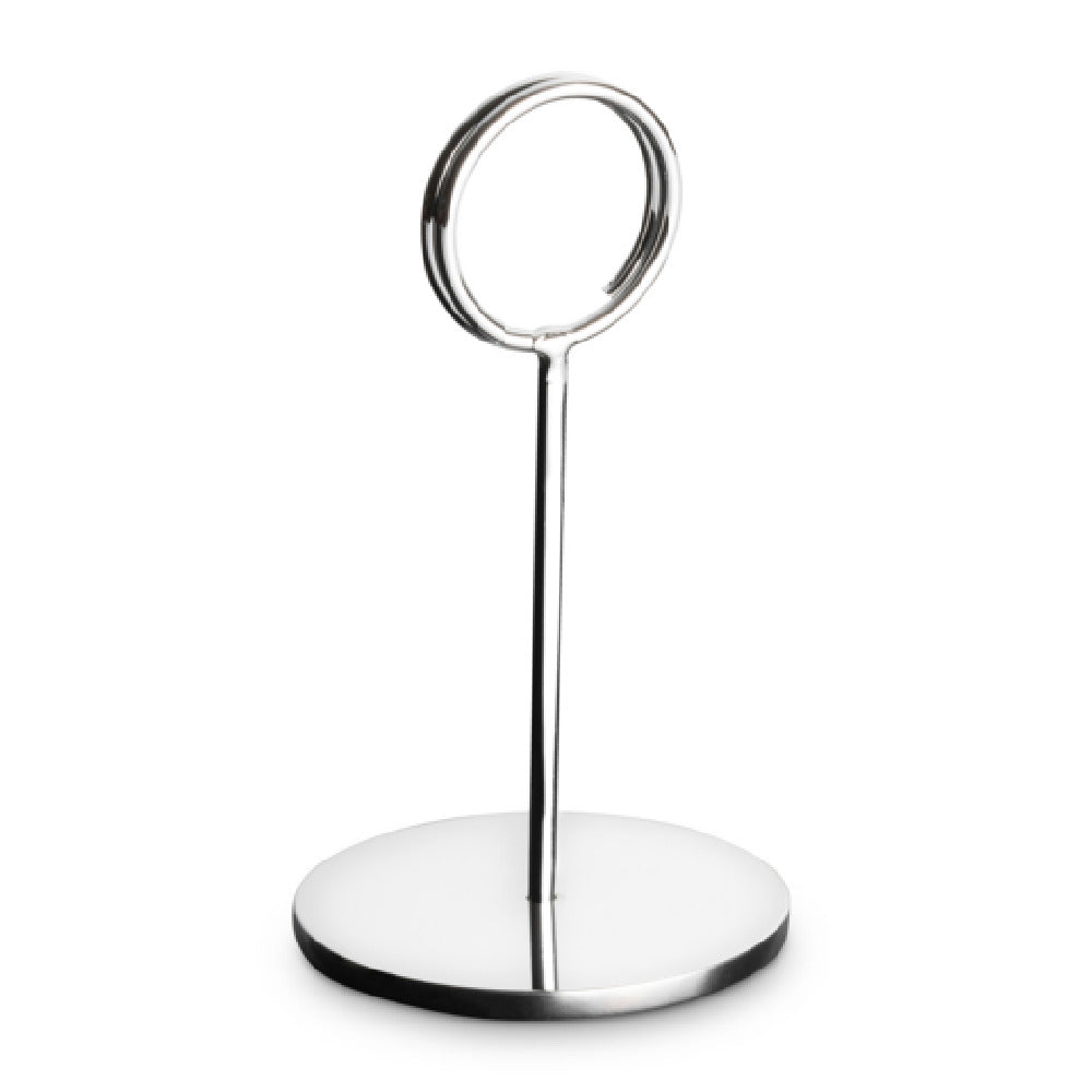 Bon Chef 61410-CH - Table Card/Sign Stand, Chrome Stainless Steel, Spiral Loop Clip
