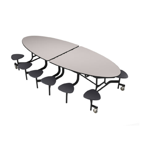 National Public Seating METS NPS® Mobile Cafeteria Table 12 Stools