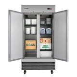 Koolmore RIR-2D-SS35C - Refrigerator, Reach In, Two-section