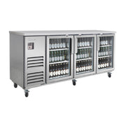 Blue Air BLBB90-4SG-HC - Back Bar Cooler, Three-section, 90"W