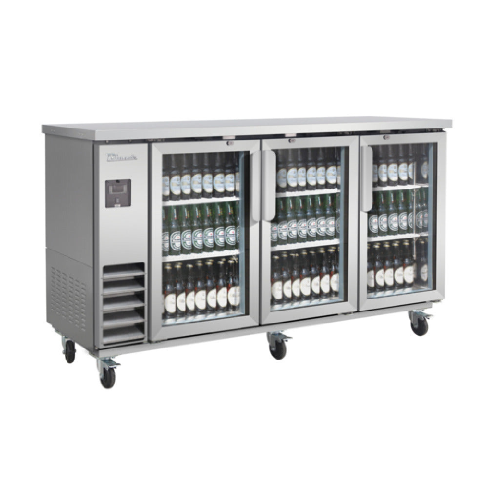 Blue Air BLNBB-72SG-HC - Back Bar Cooler, Narrow Depth, Three-section