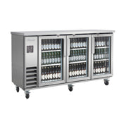 Blue Air BLNBB-72SG-HC - Back Bar Cooler, Narrow Depth, Three-section