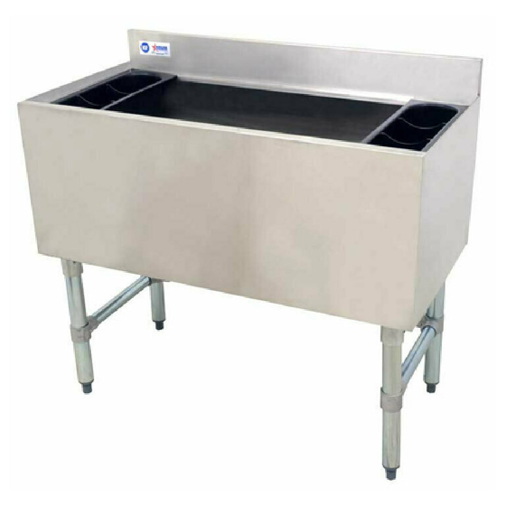 Omcan 43476 (43476) Ice Bin 34"W X 14.8"D X 12" Deep Bowl 20 Gauge 304 Stainless Steel Bowl