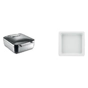 Bauscher Hepp 55.0021.6014 - Chafing Dish Promo Kit, Includes: (1) Manhattan 2/3 GN Induction Chafing Dish (55.0021.6040) & (3) 160.6 Oz.