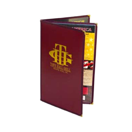 Menu Solutions CP440D Menu Jacket Holds 8-1/2" X 14" Inserts Triple Panel Booklet With Solid Back Panel