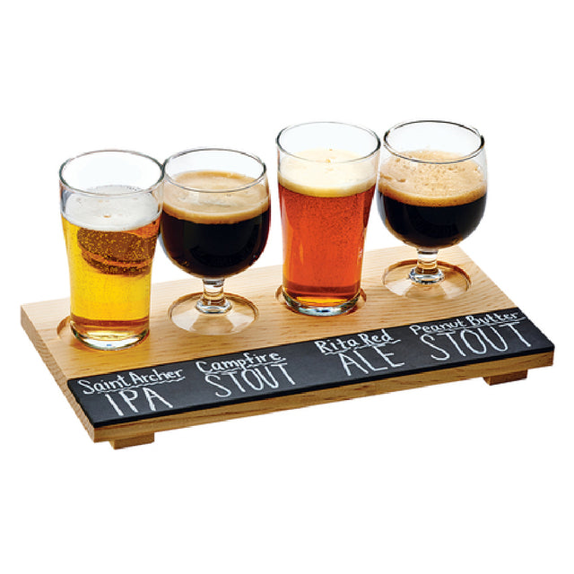 Cal Mil 2063 Write-On Tray Beer Flight 12"W X 6"D X 1/2"H Rectangular