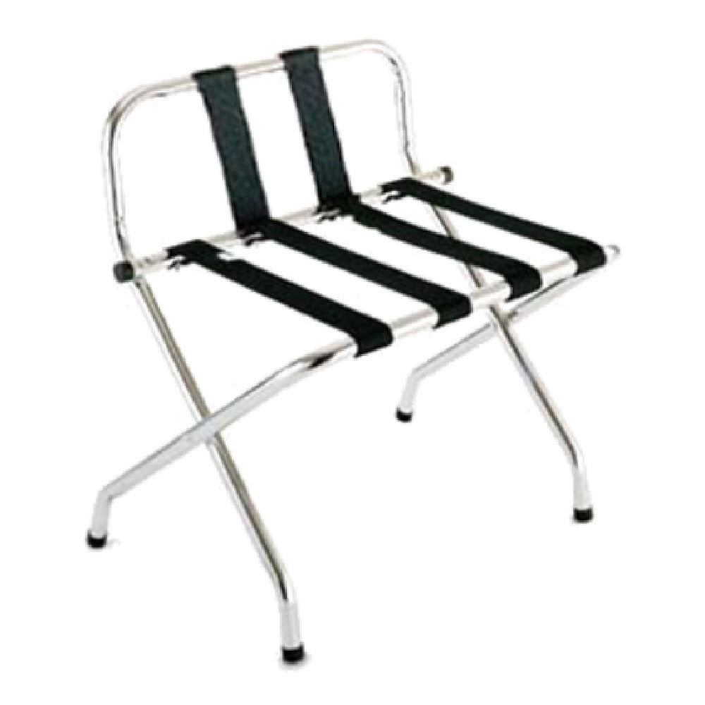 Central Specialties S1055B-C-BL Luggage Rack 24-1/4"W X 16"D X 26-1/2'H High Back With Webbing