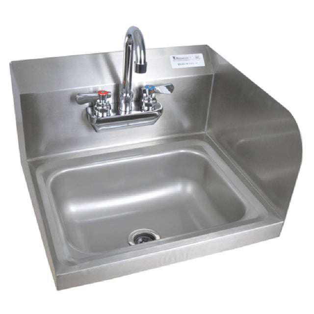 BK Resources BKHS-W-1410-RS-P-G Hand Sink Wall Mount 14" Wide X 10" Front-to-back X 5" Deep Bowl