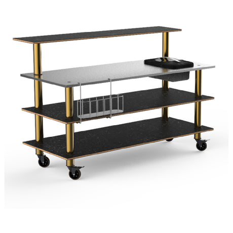 Steelite MGCMLC05MBXW Mogogo Buffet Solutions Modular ProBar Station 4-tier 71" X 40" X 47-1/2"H