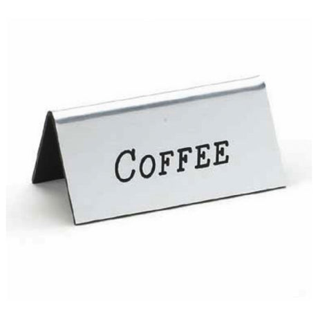 Cal Mil 228-1-010 Beverage Tent Sign (Coffee) 3"W X 1-1/2"H Silver