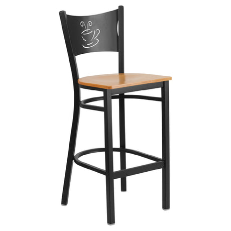 Flash Furniture XU-DG-60114-COF-BAR-NATW-GG Hercules Series Restaurant Bar Stool