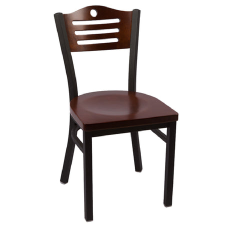 JMC Furniture EAGLE SERIES CC CHAIR WOOD Eagle Series Side Chair Indoor Use Wood Back With Three Slots And Circle Cutout