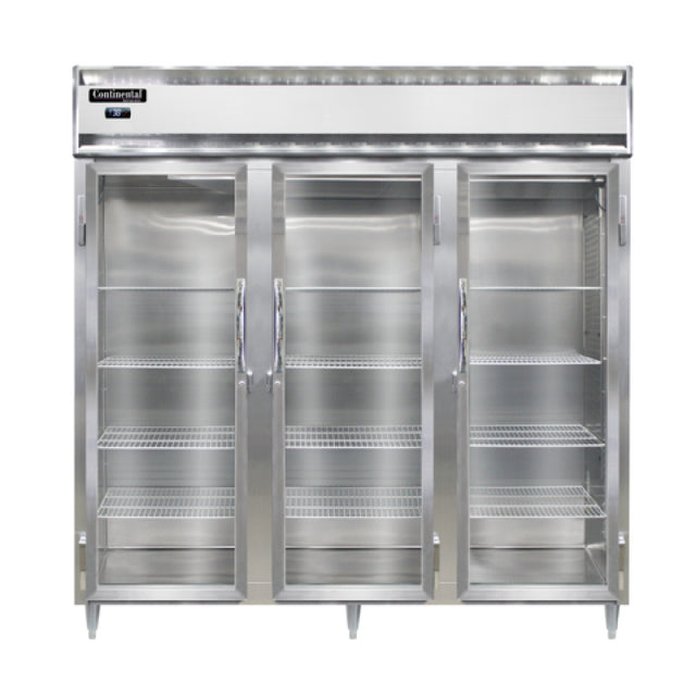 Continental Refrigerator D3RNSAPT-GD-SD Designer Line Refrigerator 72 Cubic Ft. Capacity