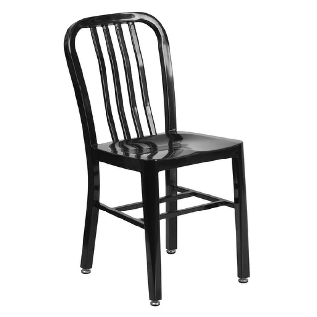 Flash Furniture CH-61200-18-BK-GG Chair 500 Lb. Weight Capacity Vertical Slat Back