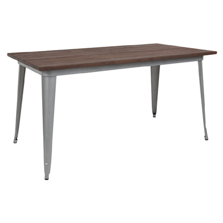 Flash Furniture CH-61010-29M1-SIL-GG Table 60"W X 30-1/4"D X 30-1/2"H Dining Height