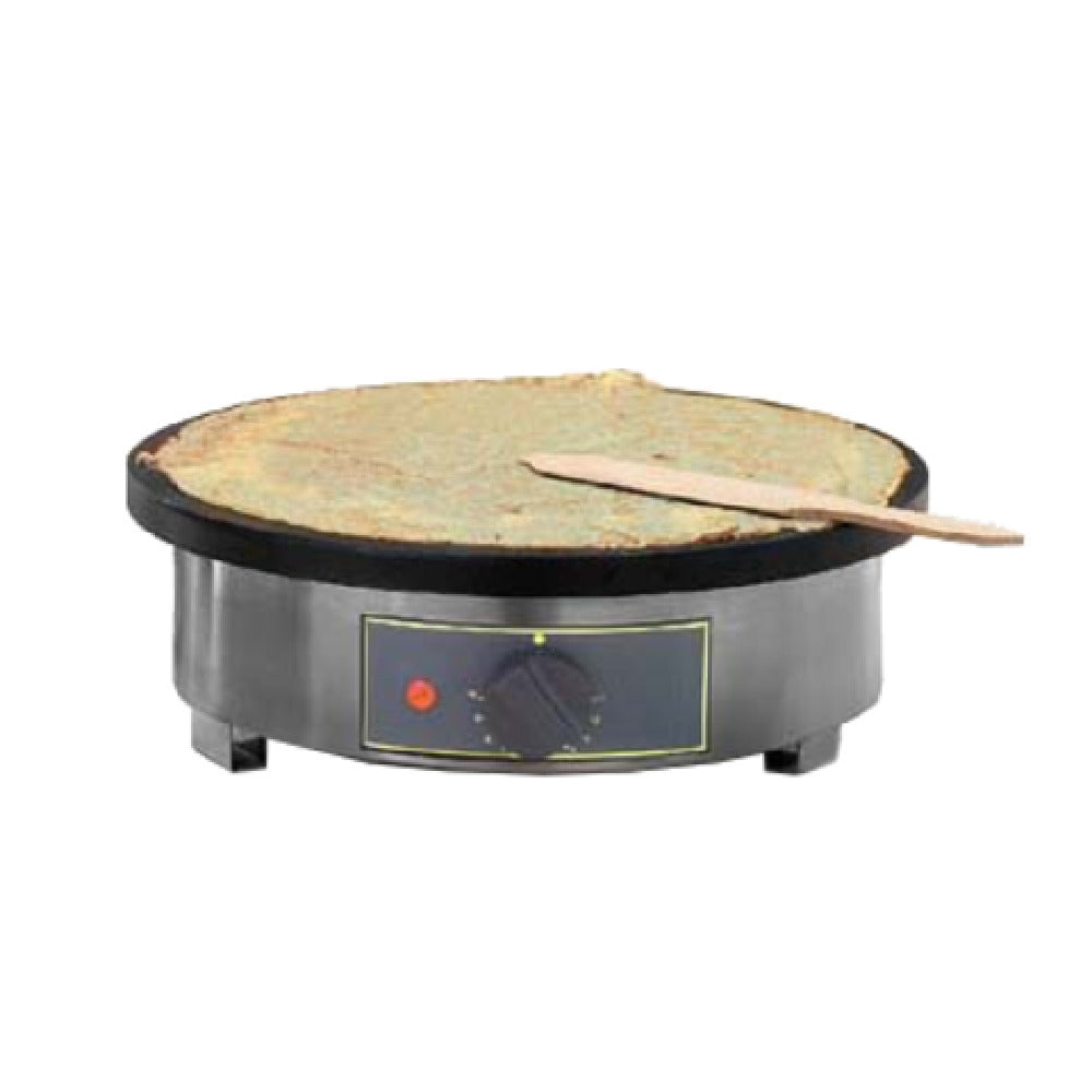 Equipex 400FE Roller Grill Crepe Machine Single 15-3/4" Dia. Enamel Coated Cast Iron Plate