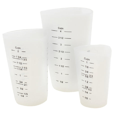 Tablecraft HSMC3 Measuring Cup Set Includes: (1) 1 Cup (1) 2 Cup & (1) 4 Cup