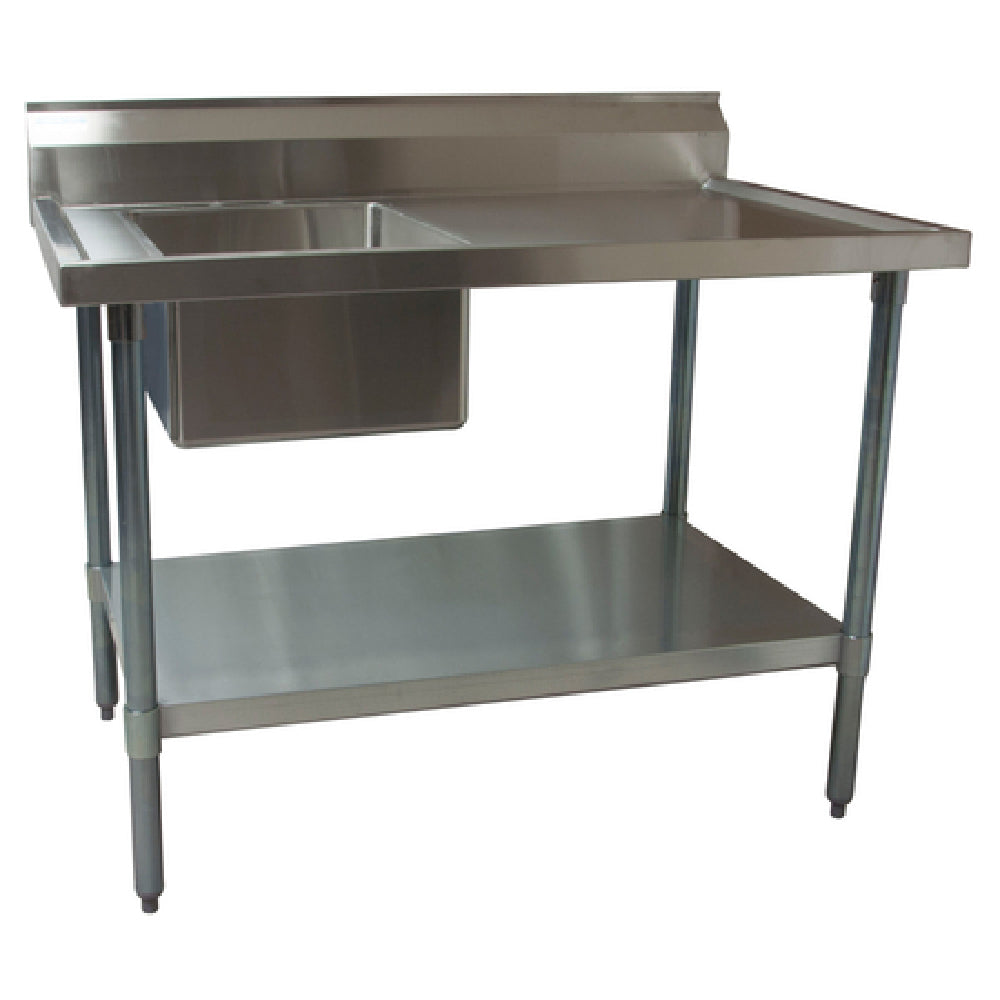 BK Resources BKMPT-3072S-L Work Table With Prep Sink Sink On Left 72"W X 30"D X 41-3/4"H Overall Size