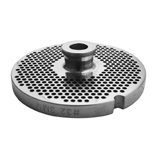 Uniworld Food Service Equipment SS832GP1/8-H Grinder Plate With Hub #321/8" Stainless Steel