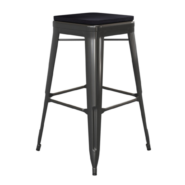 Flash Furniture CH-31320-30-BK-PL2B-GG Kai Bar Stool 500 Lb. Weight Capacity Backless