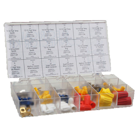 Franklin Machine Products 253-1109 Electrical Connector Kit Box Includes: (10) Insulated Push-on (1) Insulated Ring