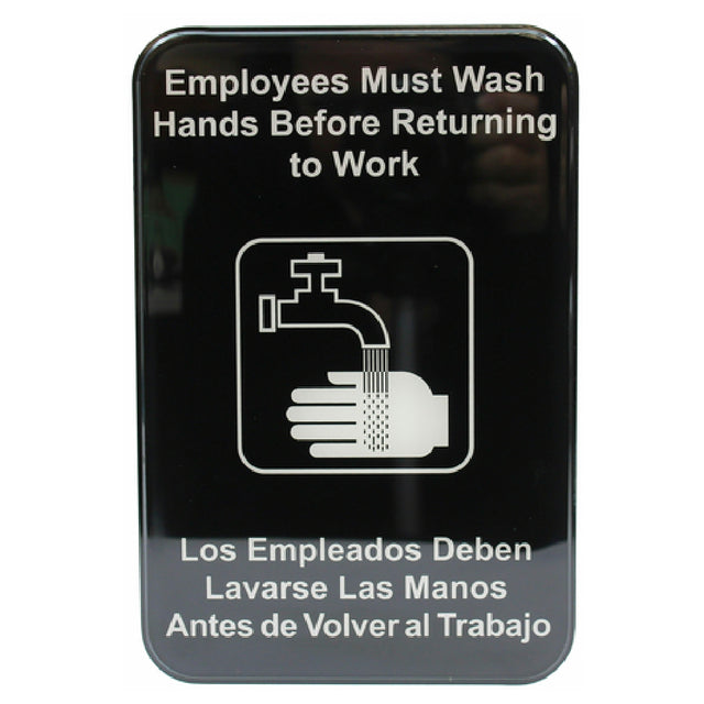 Tablecraft 695654 Sign 6" X 9" "Employees Must Wash Hands Before Returning To Work"