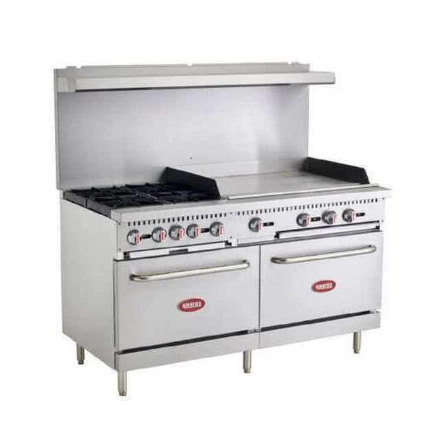 Hubert 135897 - (135897) Kratos® Gas Range, 60"W X 32-3/5"D X 60"H, Liquid Propane