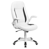 Flash Furniture CH-CX0176H06-WH-GG Executive Swivel Office Chair 43-3/4" To 48" Adjustable Height