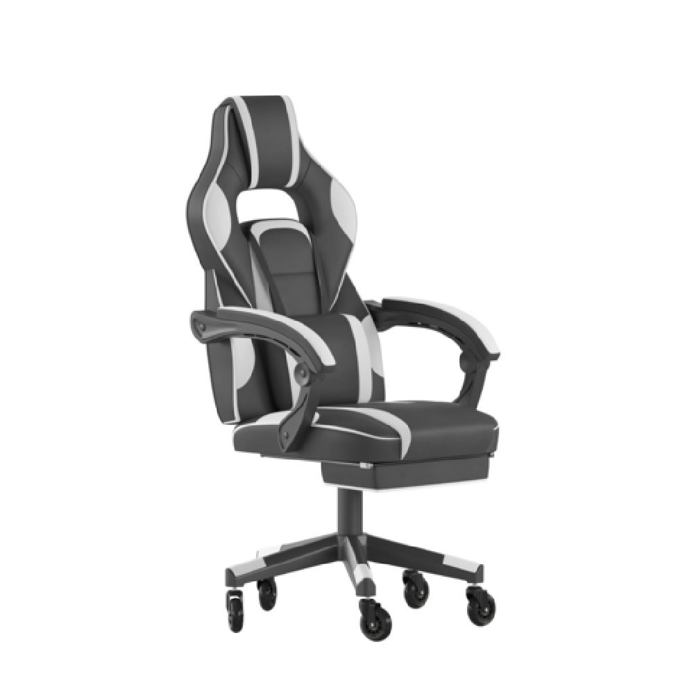 Flash Furniture CH-00288-WH-RLB-GG X40 Gaming Chair 280 Lb. Weight Capacity LeatherSoft Upholstery