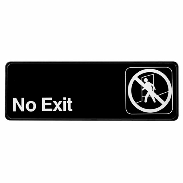 Alpine Industries ALPSGN-35 Sign 9" X 3" "No Exit"