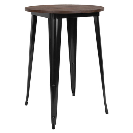 Flash Furniture CH-51090-40M1-BK-GG Table 30" Dia. X 42"H Bar Height