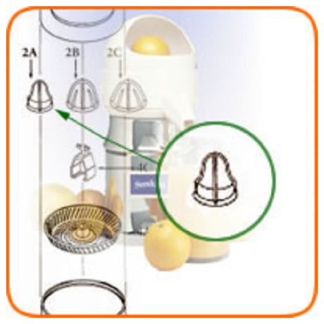 Sunkist 02A-1 Extracting Bulb With Metal Insert Lemon/lime (fits Model 8)