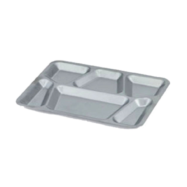 Vollrath 47252 Six Compartment Mess Tray With Lugs Stainless 15-1/2" X 11-5/8" X 3/4"