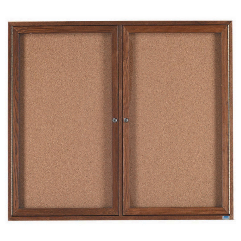 Aarco WBC4860R Red Oak Bulletin Board 60"W X 48"H Enclosed