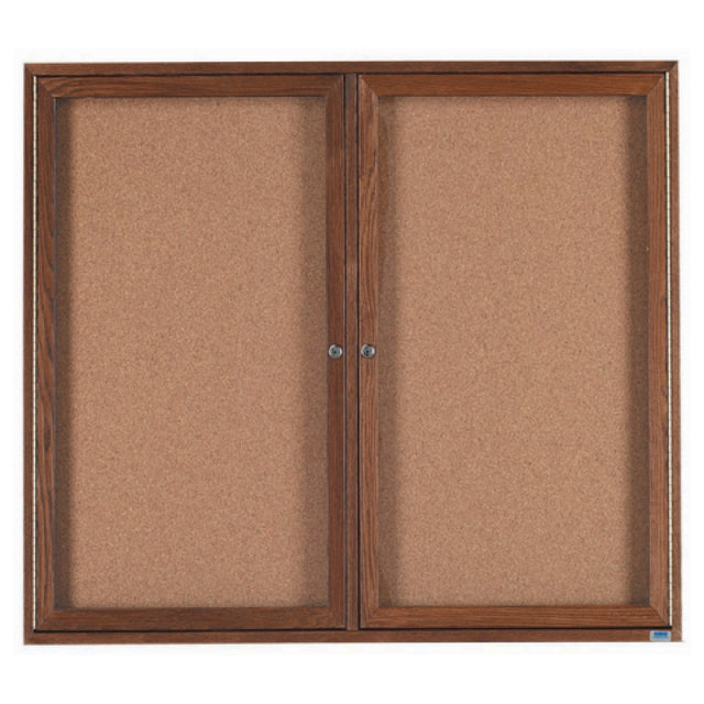 Aarco WBC4860R Red Oak Bulletin Board 60"W X 48"H Enclosed