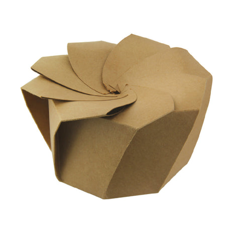 PacknWood 210GAMI750K - Cup, Kraft Paperboard Salad Cup With Origami Folding Lid