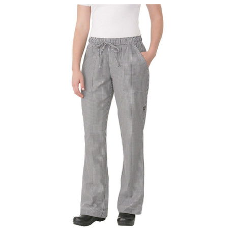 Chef Works WBAW000M Women's Chef Pants Elastic Waistband With Drawstring (2) Front Pockets