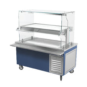 Low Temp Industries 50-CFT SpecLine Frost Top Serving Counter 50-3/8"W X 30"D X 36"H 14ga Stainless Steel Top With (1) 46"W X 25 1/8"D X 5/8" Deep Stainless Steel Frost Top With Removable Grate
