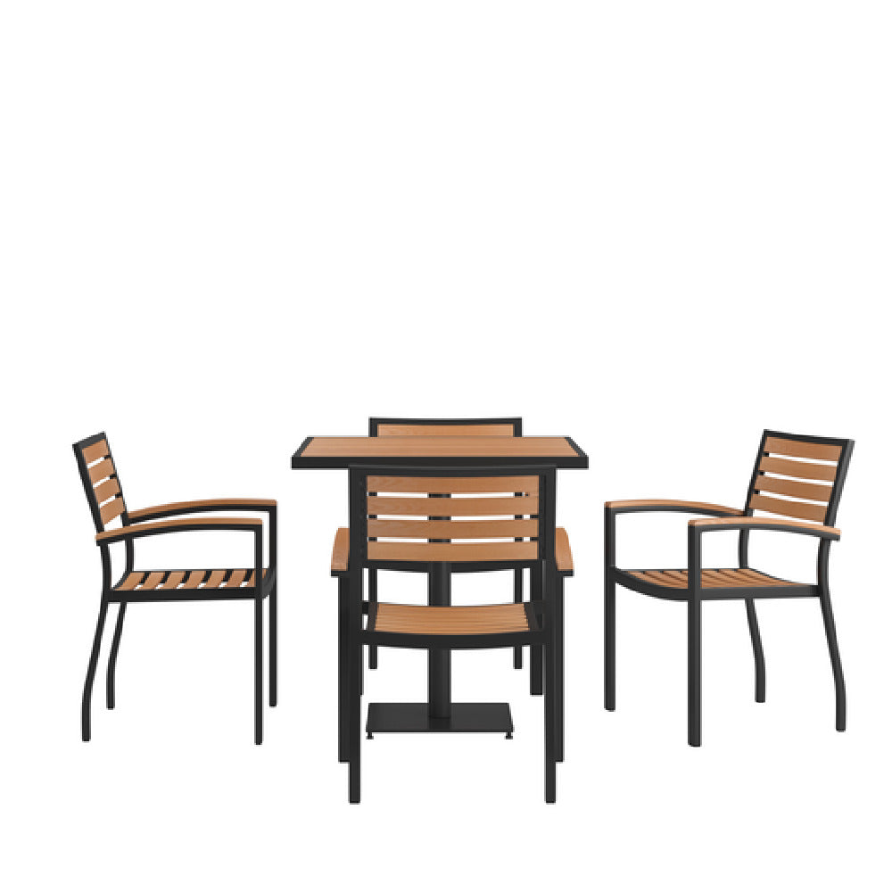 Flash Furniture XU-DG-104560064-GG Patio Dining Table Set Includes (1) 30"W Square Table